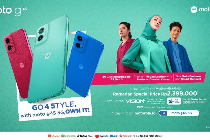 moto g45 5G Tampil Ultra Slim dengan Ketebalan 8 MM dan Berat 183 Gr
